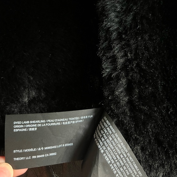 THEORY Leather Shearling Moto oversized jacket - Picture 2 of 10